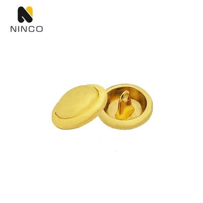 China Custom Logo Design Botones Metal Sewing Fashion Golden Button Headband Viable Luxury Leg Buttons With Logo For Coat Clothing Clothes for sale