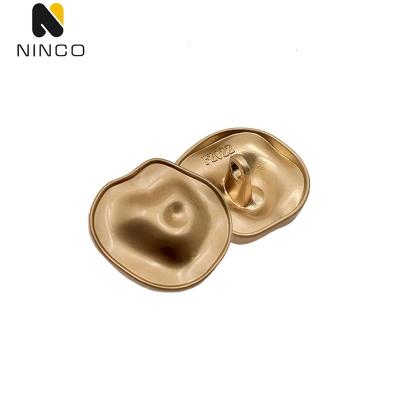 China Sustainable Fashion Embossed Sewing Customized Elastic Leg Metal Jeans Buttons Gold Clothing Button Shirts Boton For Coat for sale