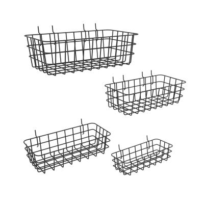 China High Quality Viable Garage Basket Metal Wire Locker Display For Pegboard Garage Storage Basket for sale