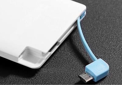 China 5V 1A Super Thin Power Bank Credit Card Charger With Overcharge Protection for sale