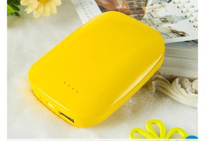 China Yellow Battery Powered Hand Warmer Charger , Rechargeable Hand Warmers for sale