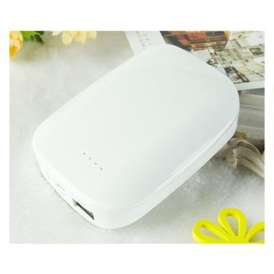 China Light Weight Powerful Hand Warmer Power Bank USB Battery Pack White Compact for sale