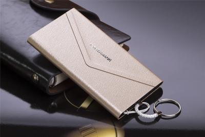 China 4000mAH Ultra Slim Power Bank Portable Battery Envelope Shape with Leather Cover for sale