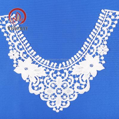 China Custom Workable Collar Patch Neck Lace Applique Patch Embroidery Designs for sale