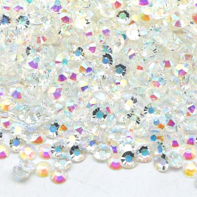 China Flatback AB 97 Kinds Colors Mixed Sizes Plastic Flatback Rhinestone Foiled Resin Back Stones Wholesale for sale