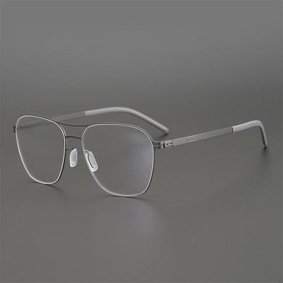 China Simple and elegant factory can be customized wholesale high screw elasticity men's glass frameless glass frame for sale