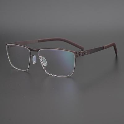 China Factory Wholesale Custom Glasses Simple And Stylish Anti Myopia Blue Light Glasses Berlin High Quality Screwless Frame for sale