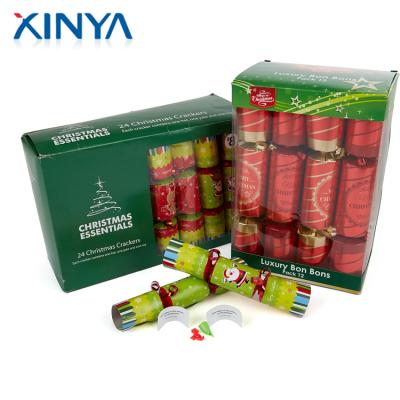 China For Home Use XINYA China Factory Wholesale Christmas Holiday Crakers Small Custom Novelty Bon Bons With Gift for sale