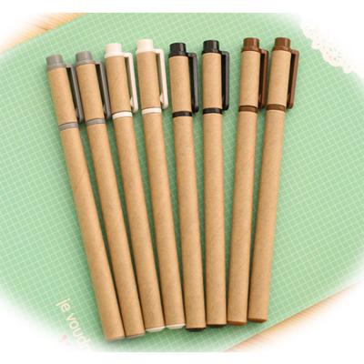 China XINYA China Supplier Normal Stationery Recycled Cute Writing Kraft Paper Gel Smoothly Pen for sale