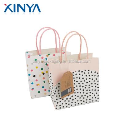 China XINYA China Factory Wholesale Recyclable Logo Printed Art Paper Custom Gift Bag with Cheap Price for sale