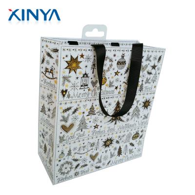 China XINYA OEM Recyclable Custom High Quality Christmas Shopping Paper Bags For Gifts for sale