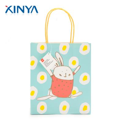 China Bulk Buy Recyclable Cartoon Recycled Gift Paper Shopping Bags for sale