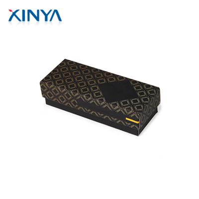 China Recyclable XINYA Customized Luxury Black Hard Paper Chocolate Packaging Box With Window for sale