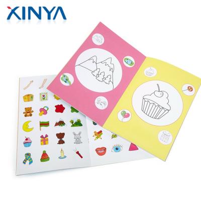 China For Home Use XINYA China Cheap Products Customized Reusable Kids Cartoon Paper Sticker Activity Book for sale