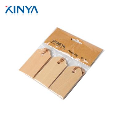 China Europe Wholesale XINYA Gift Opens Logo Blank Wood Gift Tags Custom Made With String for sale