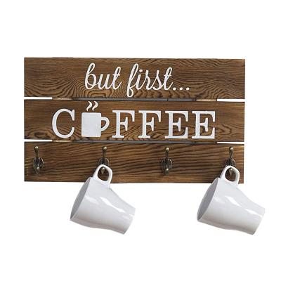 China Minimalist Kitchen Display Storage and Collection Coffee Cup Holder with Chalkboard for sale