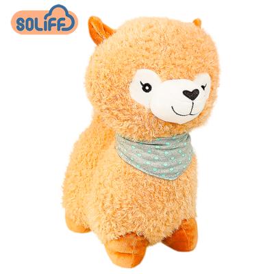 China Hot Selling Funny Amazon Cartoon TV Alpaca Fur Toys Custom Plush Toys Stuffed Alpaca Toy for sale