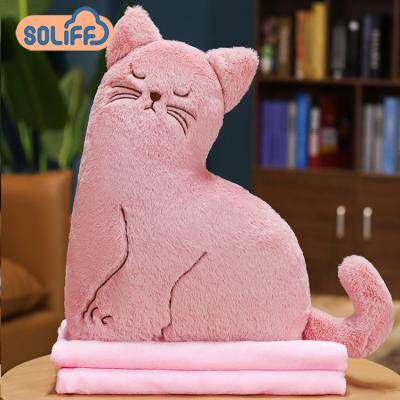 China State Multifunctional Collapsible Cat Air Anti-bacteria Car Ride Toy Soft Plush Pillow Cover 2 in 1 for sale