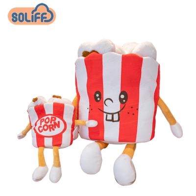 China Custom Anti-Static Bulk Food Pillow Creative Snacks Pillow Pizza Fries Hamburger Cartoon Toy for sale