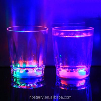 China lighting fluid activated glass / led light drink glass colored light glass ST090 for sale