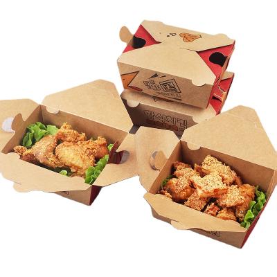 China Eco-Friendly Recyclable Wholesale Fast Food Packaging Fish And Chips Boxes Fried Chicken Packaging Boxes for sale