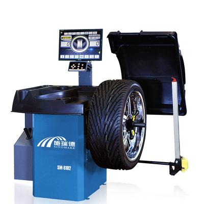 China SM-B192 Wheel Balance Machine 140rpm Laser Point Setting For Stricking Weights 1170*880*1160 mm en venta