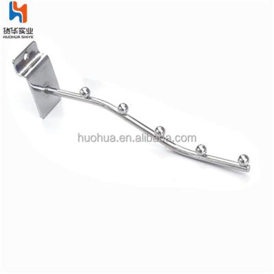 China High quality Huohua 5 ball slatwall supermarket metal display rack single wire hook for sale