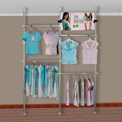 China Height Adjustable Telescopic Shelves huohua 2-3.5m Aluminum Alloy Material Ceiling Mounted Clothes Drying Rack for sale