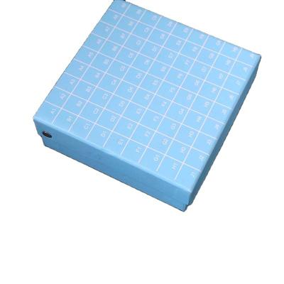 China Laboratory Cold Storage Box Freezer Paper Box with Freezer 1.8ml Tube 100 Grid Clamshell Paper East Cold Box for sale