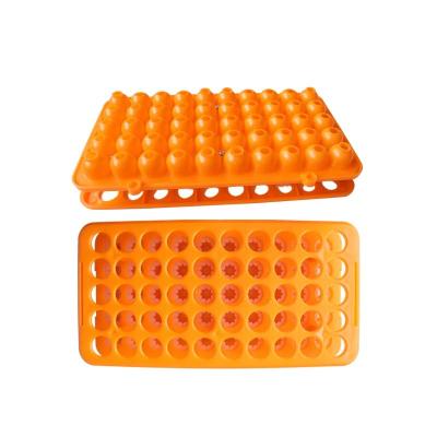 China Hospital Good Test Laboratory 50 Tube Ice Free Cooling Rack With Silicone Pad For Diameter 10mm - 18mm 50 Holes for sale