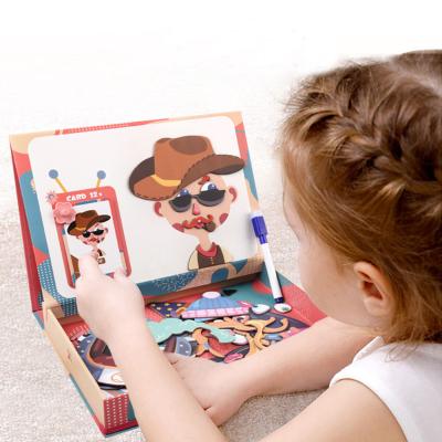 China DIY TOY New Custom Children Wooden Jigsaw Magnetic Puzzle For Kids for sale