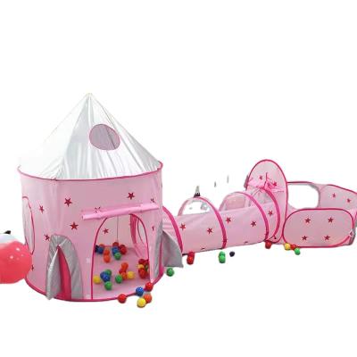 China Cloth Yohi 3 in 1 Kids Play Tent House Baby Ball Pool Kids Playhouse with Crawling Tunnel Teepee Tent for sale