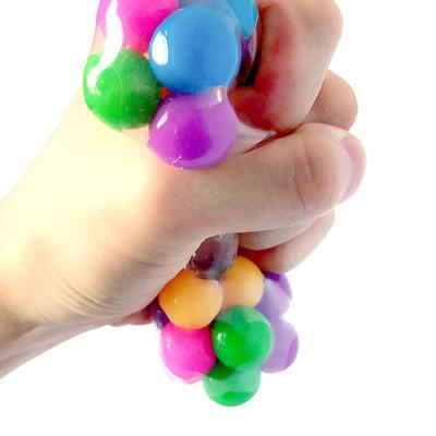 China 2021 Colorful Squeezable Yohi Relax Figet Busy Person Beads Inside Squeeze Dnaes Ball Busy Person Colorful Sensory Toy for sale