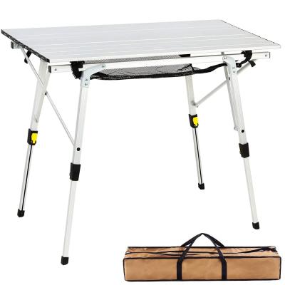 China Modern Aluminum Roll Up Compact Table Carry Desk Portable Easy Camping Table Compact Camping Table for sale