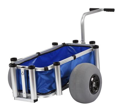 China Tools Folding Foldable Beach Trolley Fishing Cart Beach Trolley Sand Cart with Big Wheel Inflatable Tires for sale