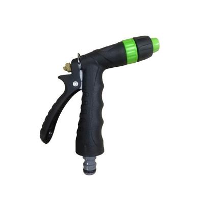 China Soft Handle Adjustable Thumb Control Garden Shower Sprayer 3 Spray Pattern Hose Nozzle For Irrigation for sale