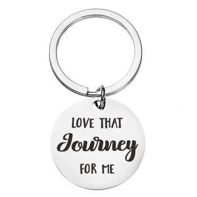 China Hot Selling Metal Dropshipping FBA Amazon Love Travel For Me Valentines Day Gifts Letters Stainless Steel Key Chain Jewelry NHHDX550597 for sale