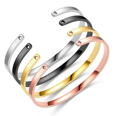 China FASHIONABLE dropshipping supported fine jewelry opening gold jewelry stainless steel bracelets wholesale NHWZ389462 for sale