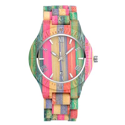 China Fashion Trendy Color Quartz Watch Bamboo Dial Men's Watch Couples for sale