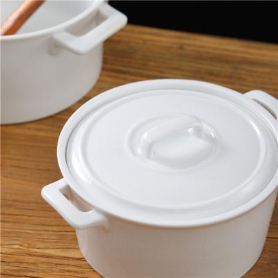 China Good Quality Porcelain Stocked Customized Soup Tureen Set Ceramic With Lid For Home Kitchen for sale