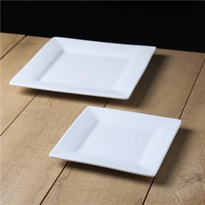 China Sustainable Hot Selling High Quality Party Weeding Used White Ceramic Dinnerware Dish Set Porcelain Charger Dishes for sale