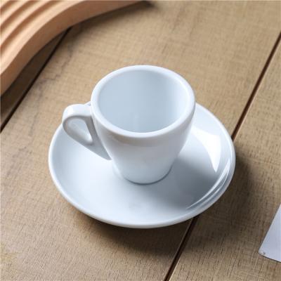 China Good Quality Wholesale Low Price Modern Stocked White Coffee Tea Cup And Saucer Set For Home Hotel for sale