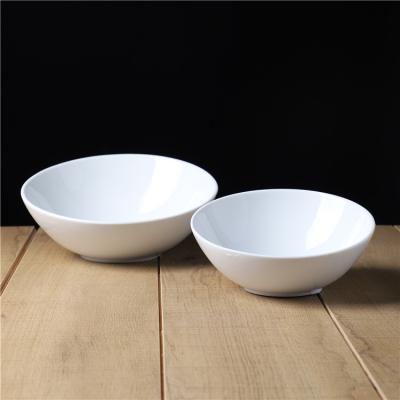 China Stocked new design low price customized size sloping ceramic soup salad bowl bowls for hotel restaurant for sale