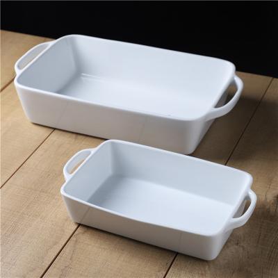 China Sustainable Home Restaurant Used Wholesale Cheap Price Rectangle Filters Ceramic Bakeware For Cake Pizza for sale