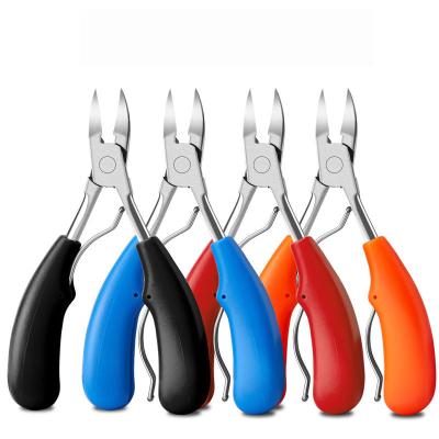 China Thick Nail Clipper Pedicure Toenail Clippers Super Sharp Cuticle Remover For Hard Nails for sale