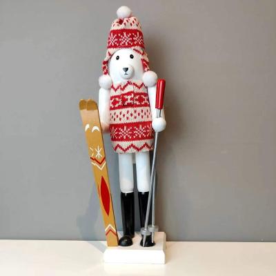 China Europe High Quality Red Wooden Christmas Nutcracker Soldier House Decor 38cm/15in for sale