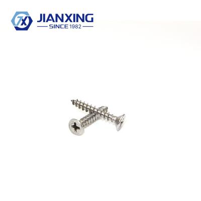 China Phillips 304 Stainless Steel Cross Recessed Flat Head Countersunk Stainless Tapping Screws for sale