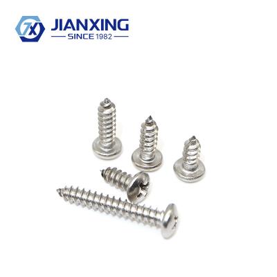 China Health Care 304 Stainless Steel Phillips Round Head Pan Head Cross Chicago Tapping Screw for sale