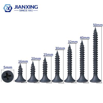 China Phillips Flat Head Screws Black Drywall Tapping Screws Black Drywall Screw for sale