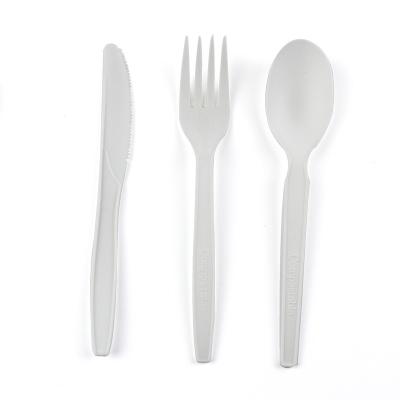 China PLA Factory Manufacture Various Knife Spoon Fork Set Pla Disposable Cutlery Set Pla Cutlery Wholesale for sale